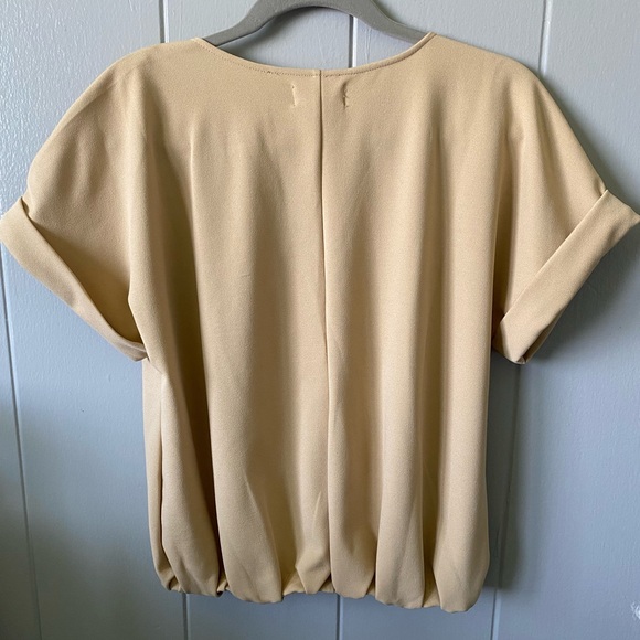 Meloday Gathered Short Sleeve Blouse - Picture 2 of 2